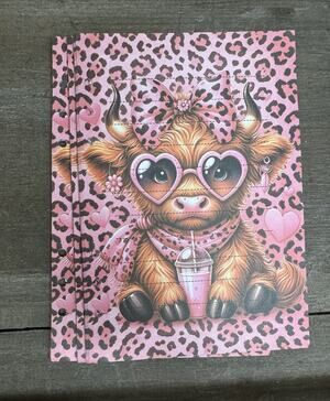 Bougie Highland Cow Size A5 Refill Stationery Paper (50 Sheets)
